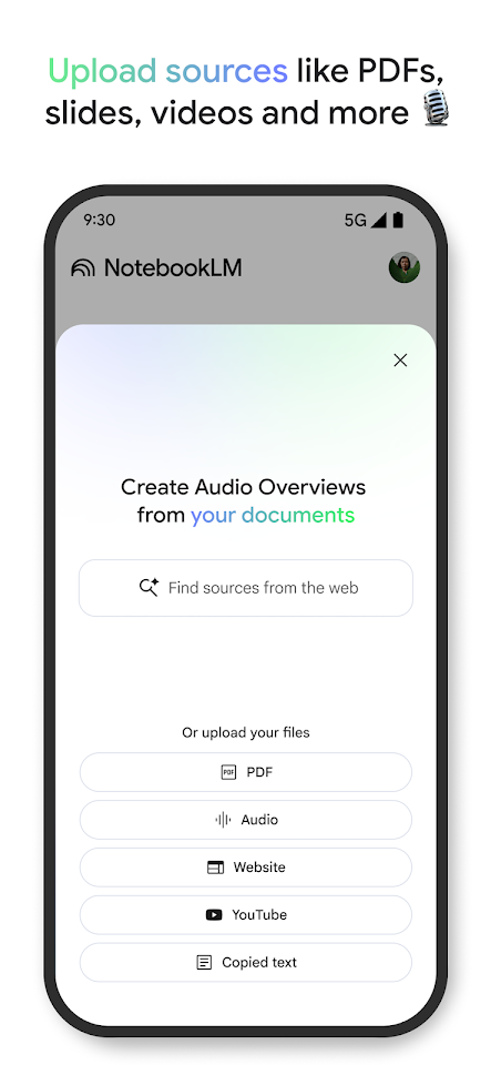 Google NotebookLM app screenshot 4