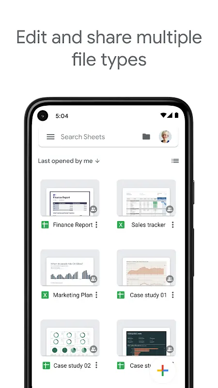Google Sheets app screenshot 3