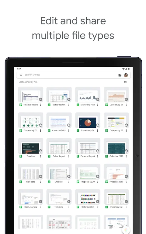 Google Sheets app screenshot 7