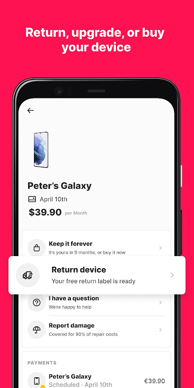 Grover – rent tech flexibly app screenshot 2