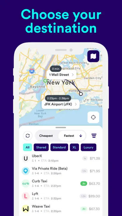 Hackney: Compare Rideshares app screenshot 2