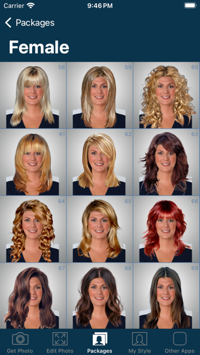 Hair Color Try On app screenshot 1