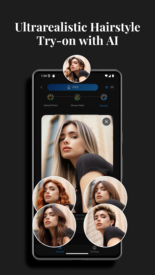 HairLook: AI Hairstyle Try On app screenshot 2