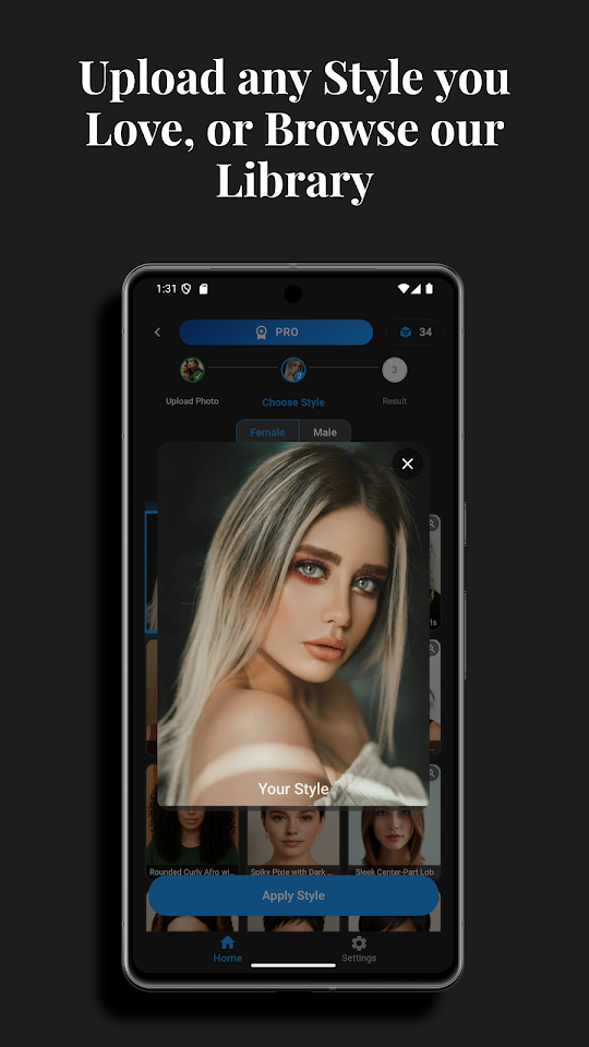 HairLook: AI Hairstyle Try On app screenshot 4