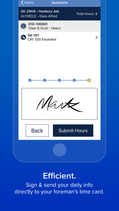 HCSS myField: Track job hours app screenshot 4