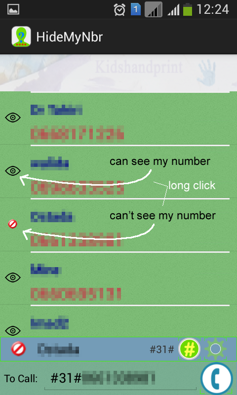 Hide My phone number app screenshot 2