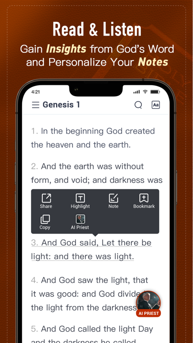 Holy Bible, KJV Bible + Audio app screenshot 3
