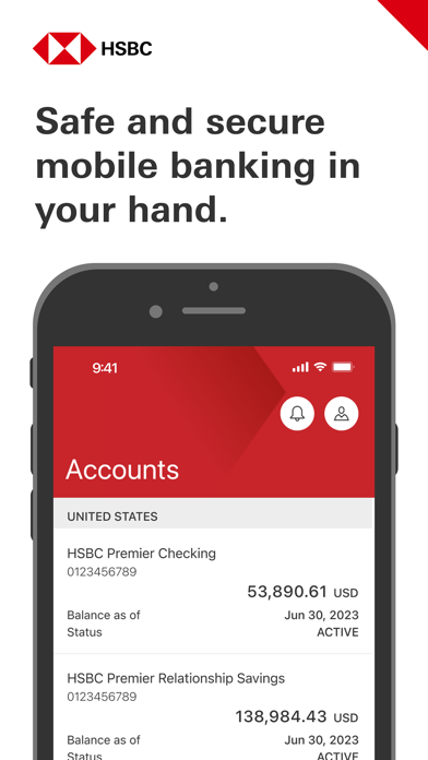HSBC Mobile Banking app screenshot 1