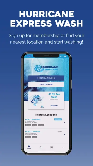 Hurricane Express Wash app screenshot 1
