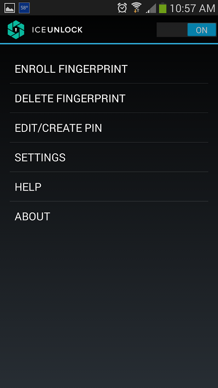 ICE Unlock Fingerprint Scanner app screenshot 2