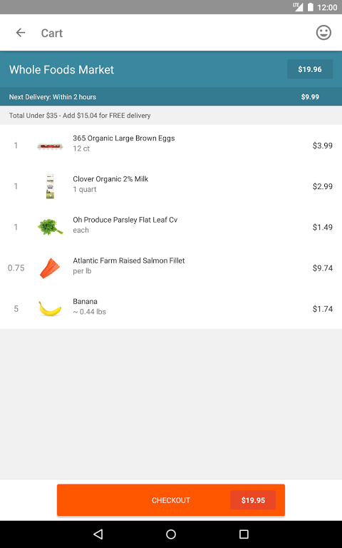 Instacart Market Food Delivery app screenshot 2
