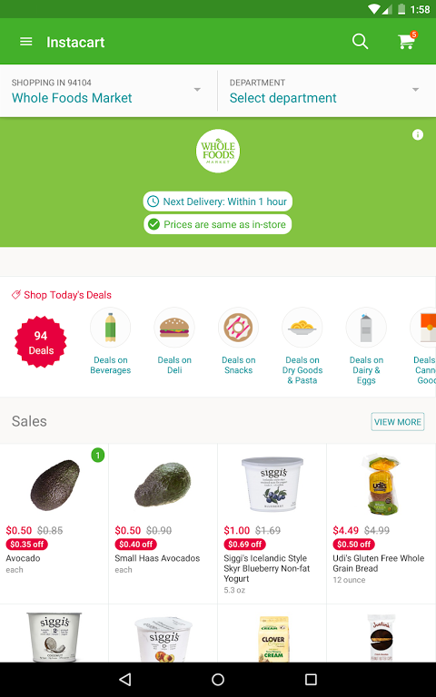 Instacart Market Food Delivery app screenshot 4