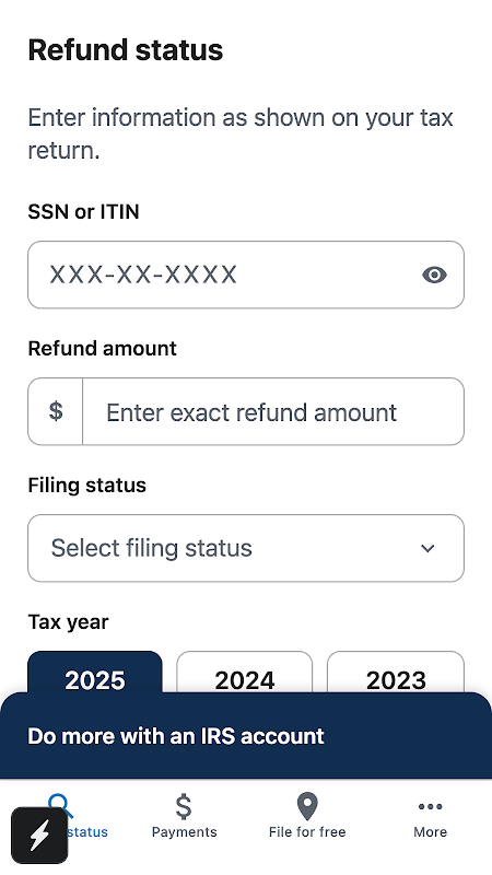 IRS2Go app screenshot 1