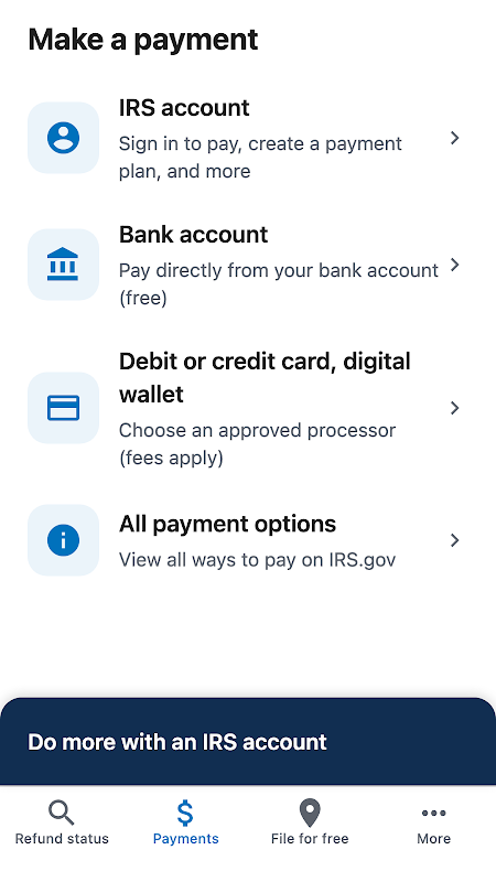 IRS2Go app screenshot 2