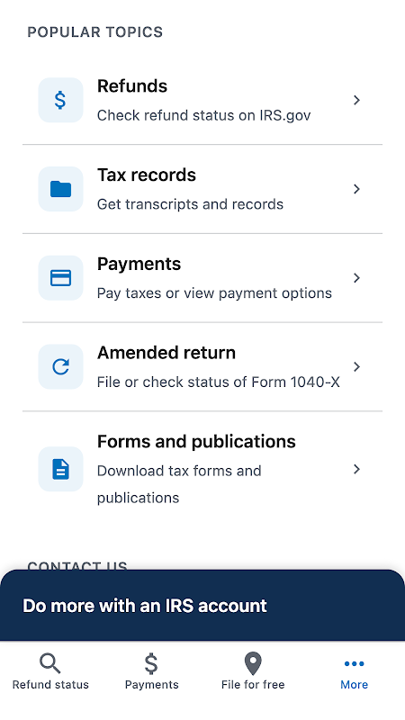 IRS2Go app screenshot 4