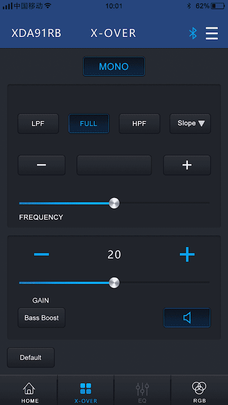 JENSEN DSP AMP SMART APP app screenshot 2