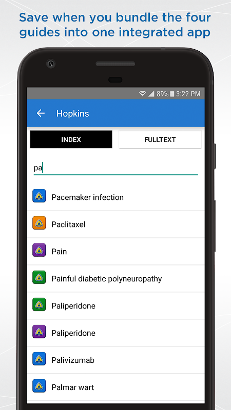 Johns Hopkins Antibiotic Guide app screenshot 1