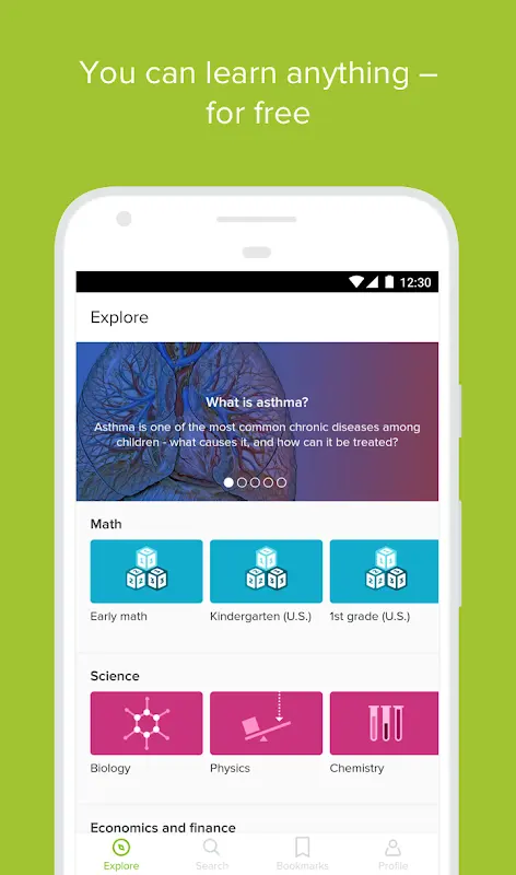 Khan Academy app screenshot 1