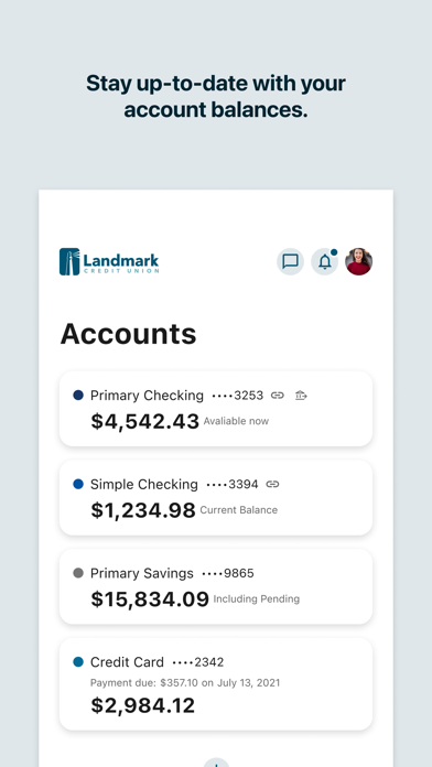 Landmark Credit Union Mobile app screenshot 2
