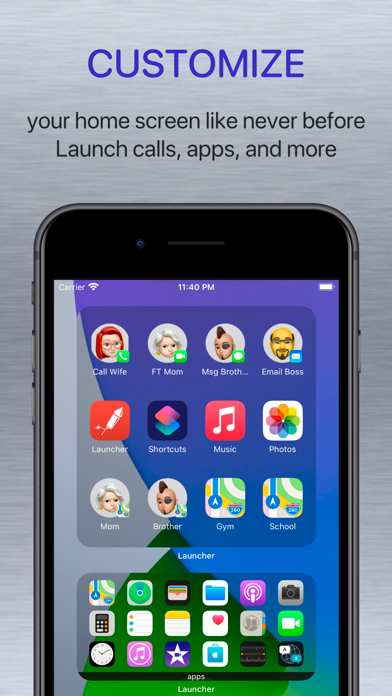 Launcher Iphone 7 app screenshot 2
