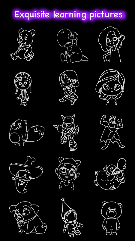 Learn to Draw Glow Cartoon app screenshot 3