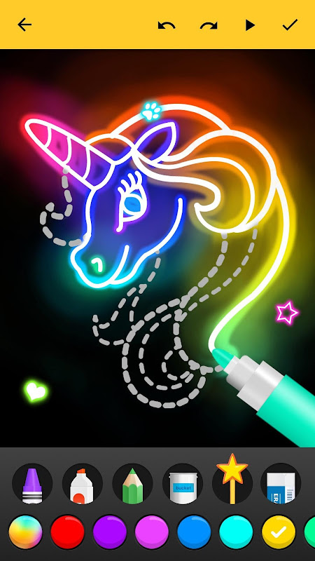 Learn to Draw Glow Cartoon app screenshot 4