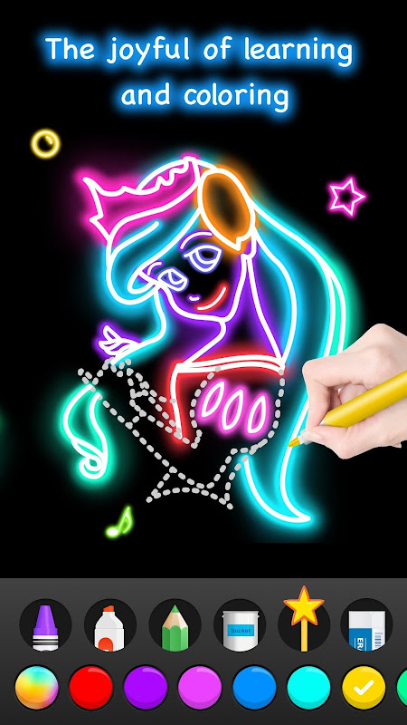 Learn to Draw Glow Cartoon app screenshot 8