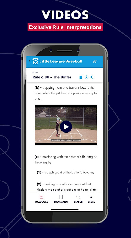 Little League Rulebook app screenshot 3