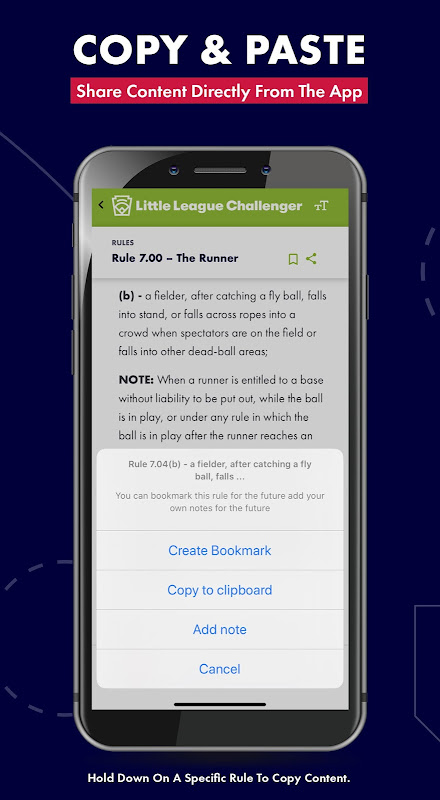 Little League Rulebook app screenshot 8