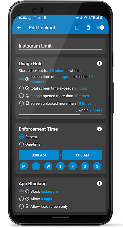 Lock Me Out – App/Site Blocker app screenshot 3