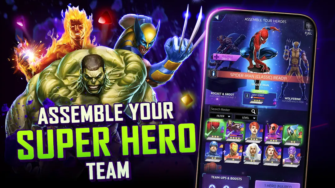 MARVEL Puzzle Quest: Hero RPG app screenshot 1