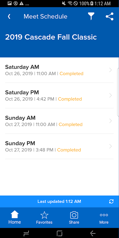 Meet Mobile: Swim app screenshot 3