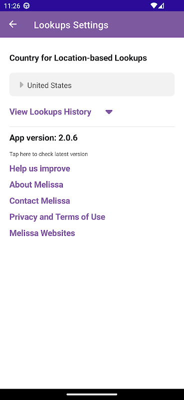 Melissa Lookups app screenshot 8