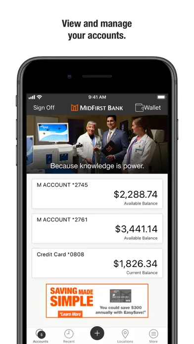 MidFirst Bank Mobile app screenshot 1