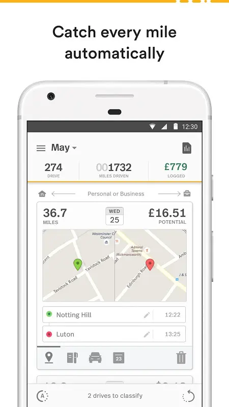 Mileage Tracker by MileIQ app screenshot 2