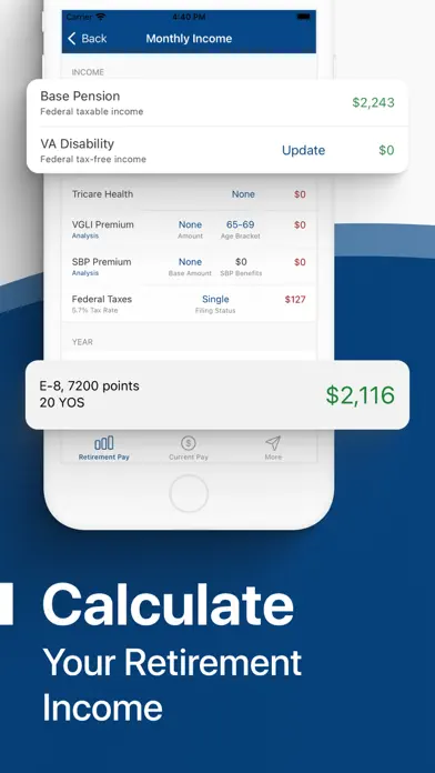 Military Retirement app screenshot 2