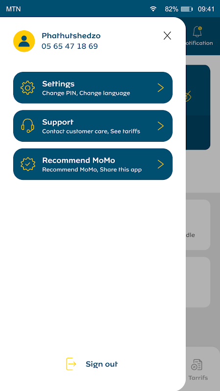 MoMo app screenshot 5