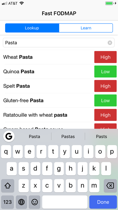 Monash University FODMAP diet app screenshot 5