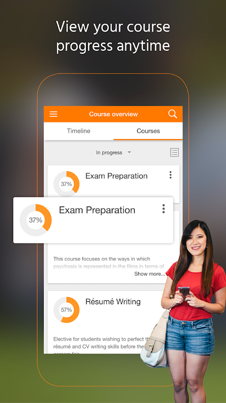 Moodle app screenshot 1