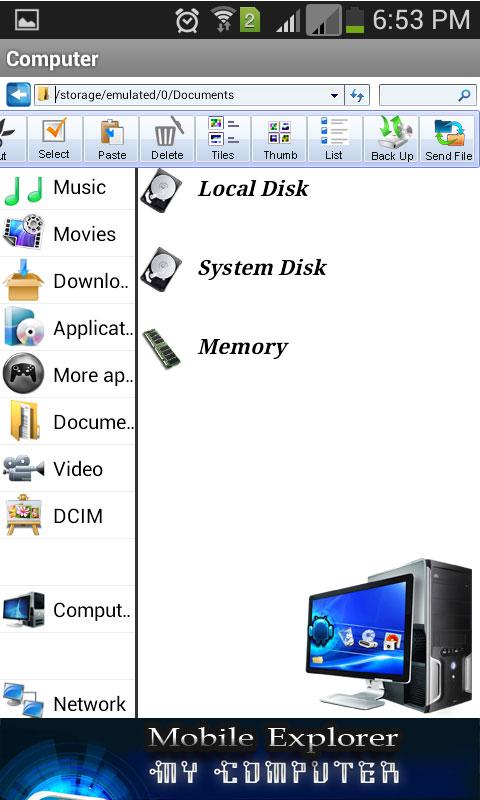 My Computer Mobile Explorer app screenshot 2