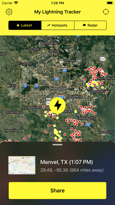 My Lightning Tracker Pro app screenshot 1