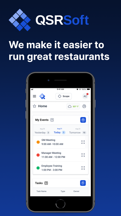MyQsrSoft app screenshot 1