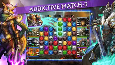 MythWars & Puzzles: RPG Match3 app screenshot 1