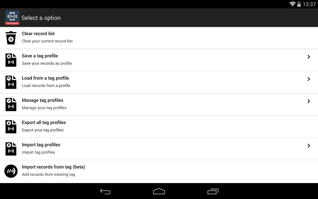 NFC Tools – Pro Edition app screenshot 2