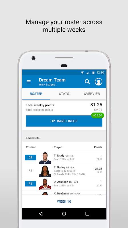NFL Fantasy Football app screenshot 1