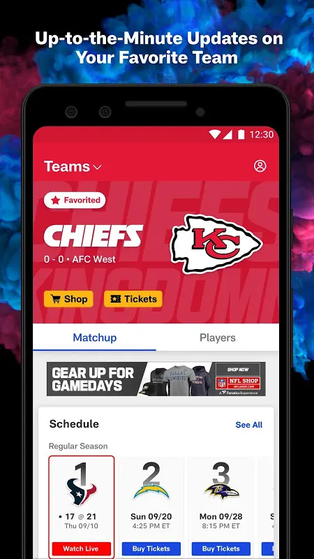NFL app screenshot 2