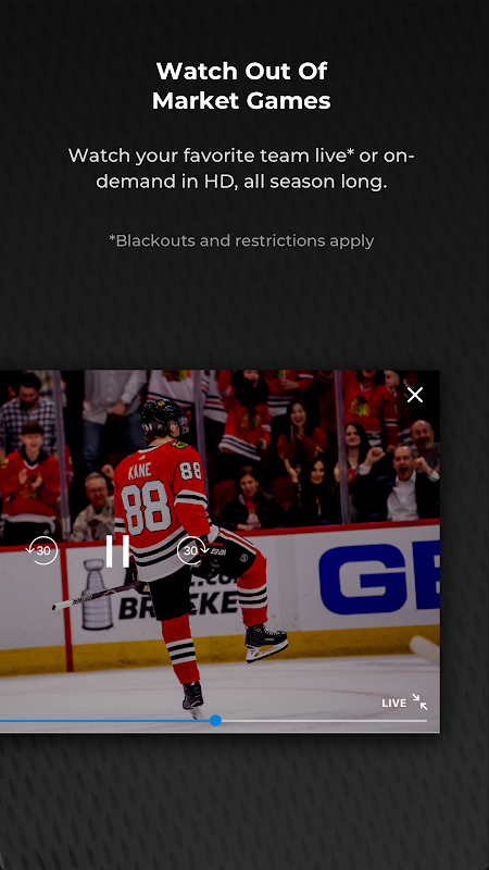NHL app screenshot 1