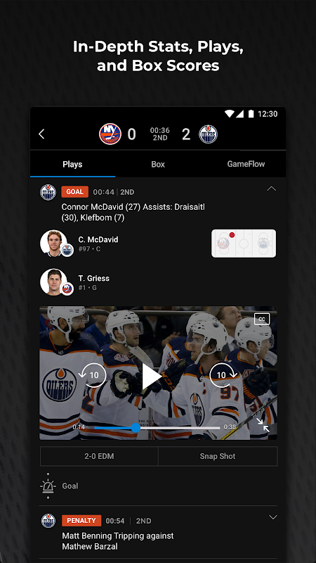 NHL app screenshot 7