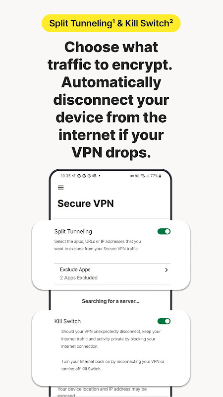 Norton Secure VPN: Wi-Fi Proxy app screenshot 2
