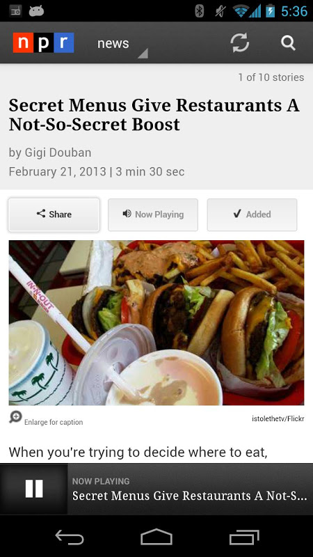 NPR app screenshot 4